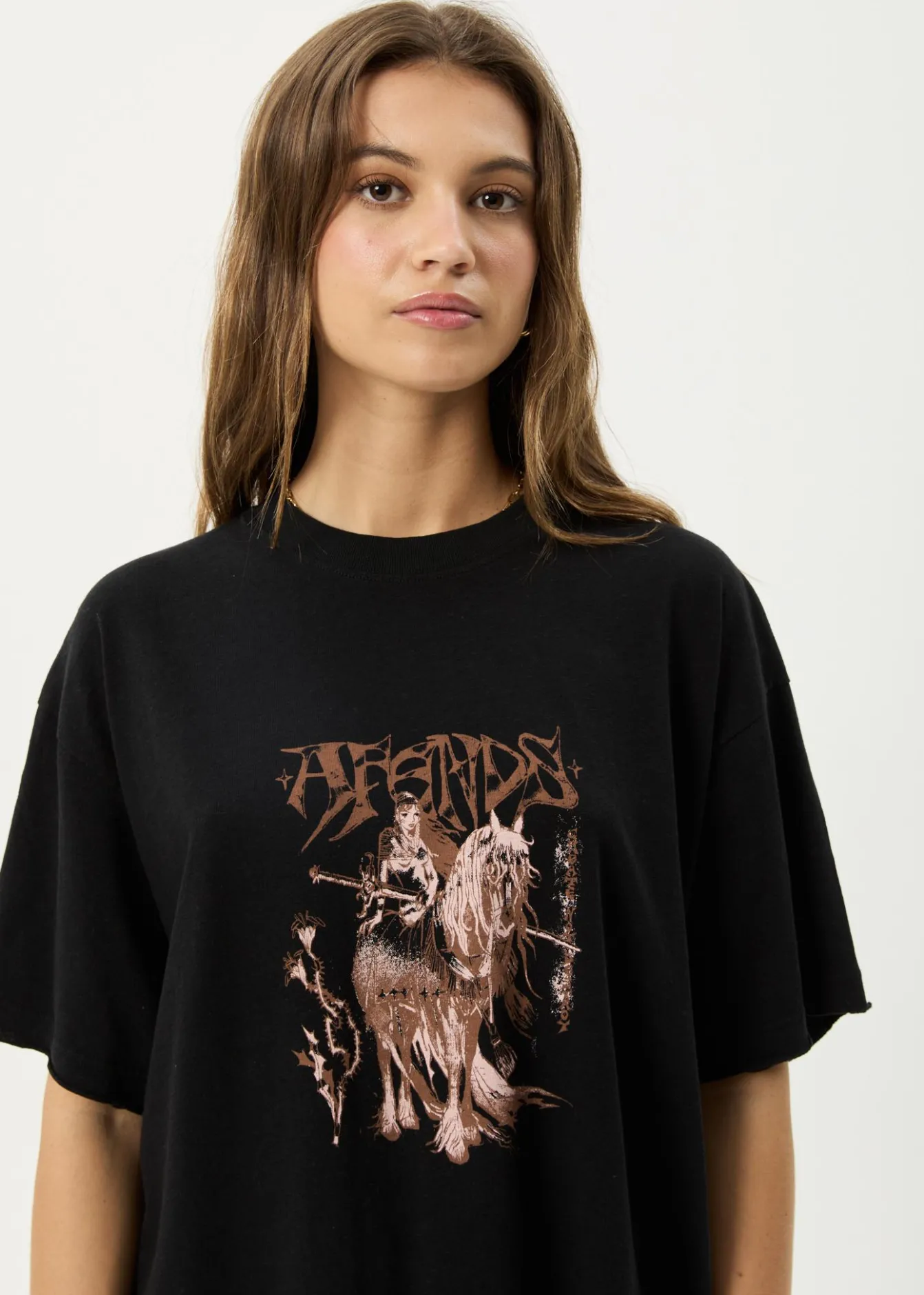 Tees & Shirts<Afends Shield Maiden - Oversized Tee Black