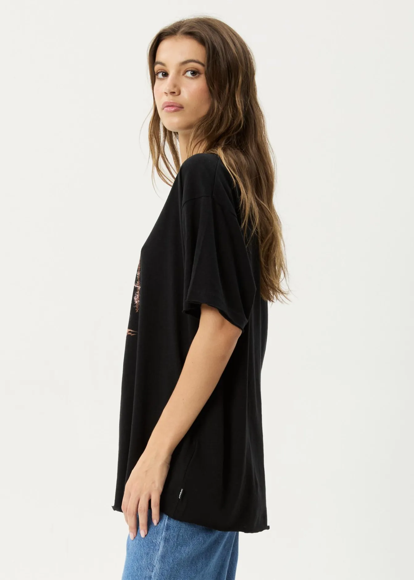 Tees & Shirts<Afends Shield Maiden - Oversized Tee Black