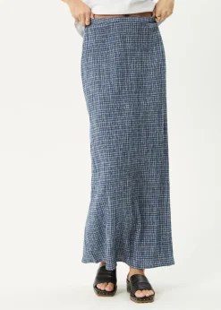 Skirts<Afends Shipwreck  - Seersucker Maxi Skirt Marlin