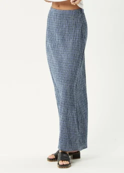Skirts<Afends Shipwreck  - Seersucker Maxi Skirt Marlin
