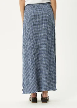 Skirts<Afends Shipwreck  - Seersucker Maxi Skirt Marlin