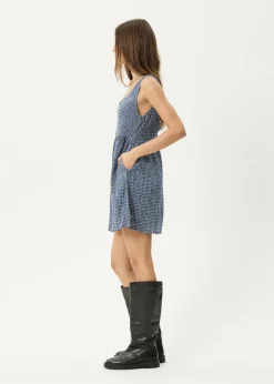 Dresses<Afends Shipwreck Jesse - Seersucker Mini Dress Marlin