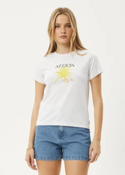 Tees & Shirts<Afends Sky High  - Regular Tee White