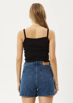Sleeveless<Afends Sky High - Rib Singlet Black