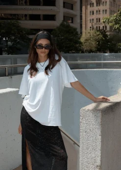Tees & Shirts|Essentials<Afends Slay  - Oversized Tee White