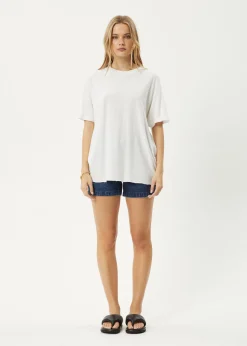 Tees & Shirts|Essentials<Afends Slay  - Oversized Tee White