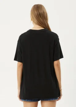 Tees & Shirts|Essentials<Afends Slay  - Oversized Tee Black