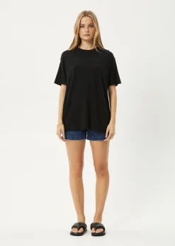 Tees & Shirts|Essentials<Afends Slay  - Oversized Tee Black
