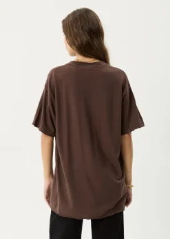 Tees & Shirts|Essentials<Afends Slay  - Oversized Tee Coffee