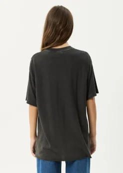 Tees & Shirts|Essentials<Afends Slay  - Oversized Tee Stone Black