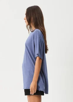 Tees & Shirts|Essentials<Afends Slay  - Oversized Tee Washed Marlin