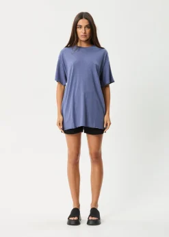Tees & Shirts|Essentials<Afends Slay  - Oversized Tee Washed Marlin