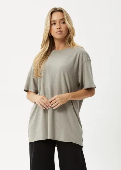Tees & Shirts|Essentials<Afends Slay  - Oversized Tee Olive