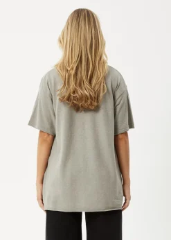 Tees & Shirts|Essentials<Afends Slay  - Oversized Tee Olive