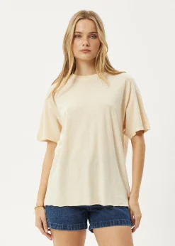 Essentials|Tees & Shirts<Afends Slay  - Oversized Tee Sand