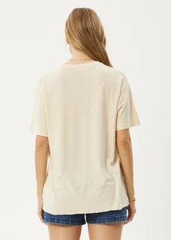 Essentials|Tees & Shirts<Afends Slay  - Oversized Tee Sand