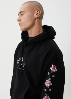 Sweaters & Hoodies<Afends Smell The Roses  - Boxy Hoodie Black