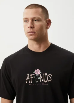 T-Shirts<Afends Smell The Roses  - Retro Tee Black