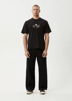 T-Shirts<Afends Smell The Roses  - Retro Tee Black