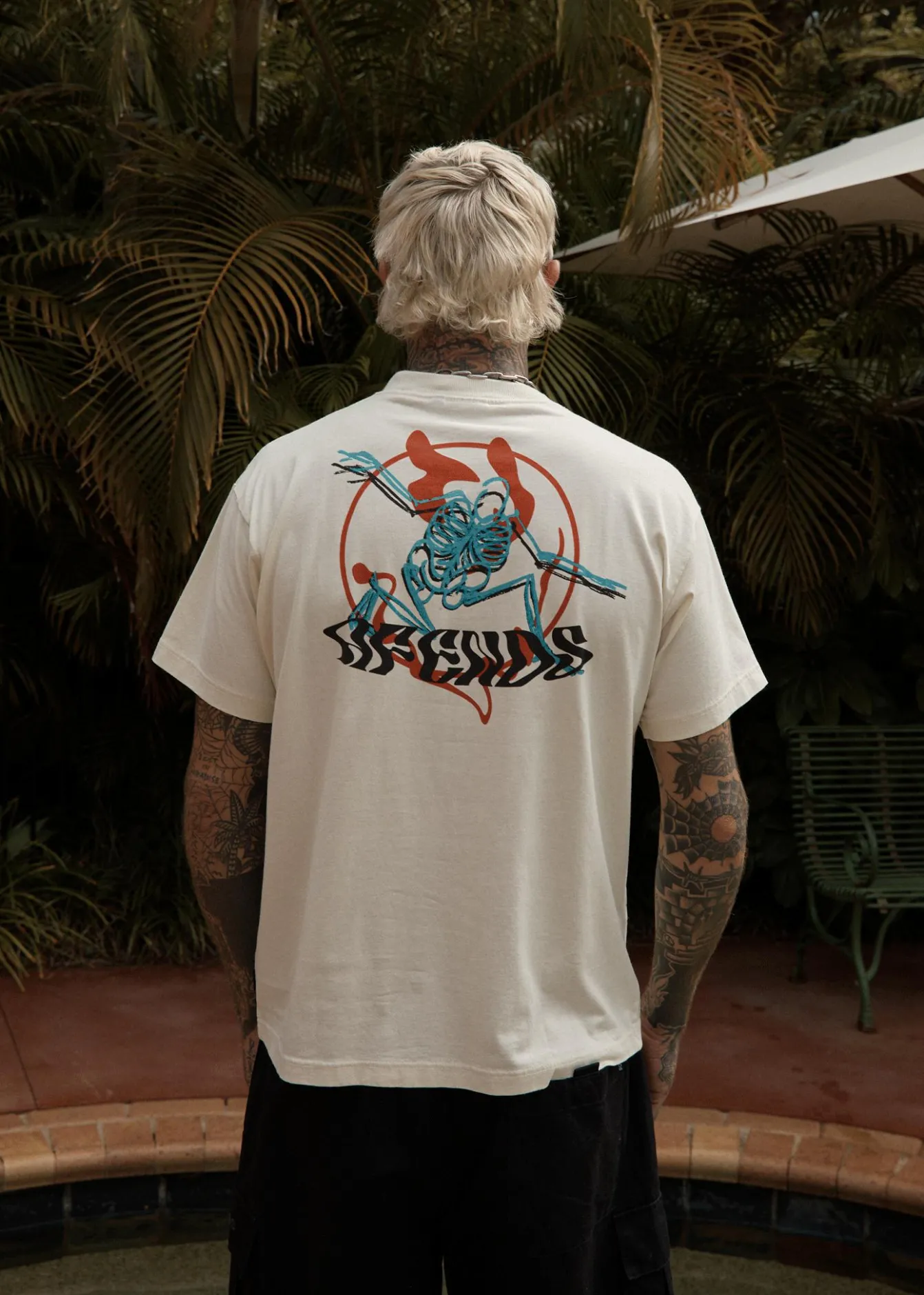 T-Shirts<Afends Smiling Assassin - Boxy Tee Limestone