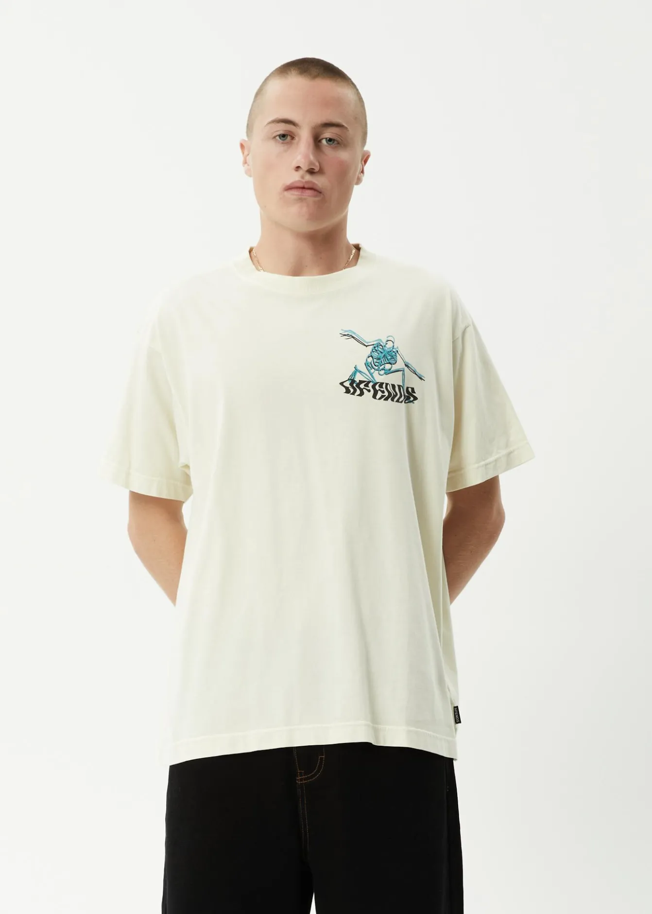 T-Shirts<Afends Smiling Assassin - Boxy Tee Limestone