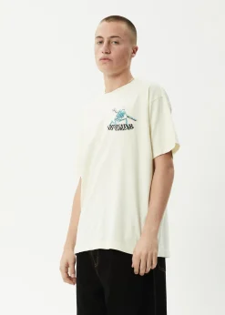 T-Shirts<Afends Smiling Assassin - Boxy Tee Limestone