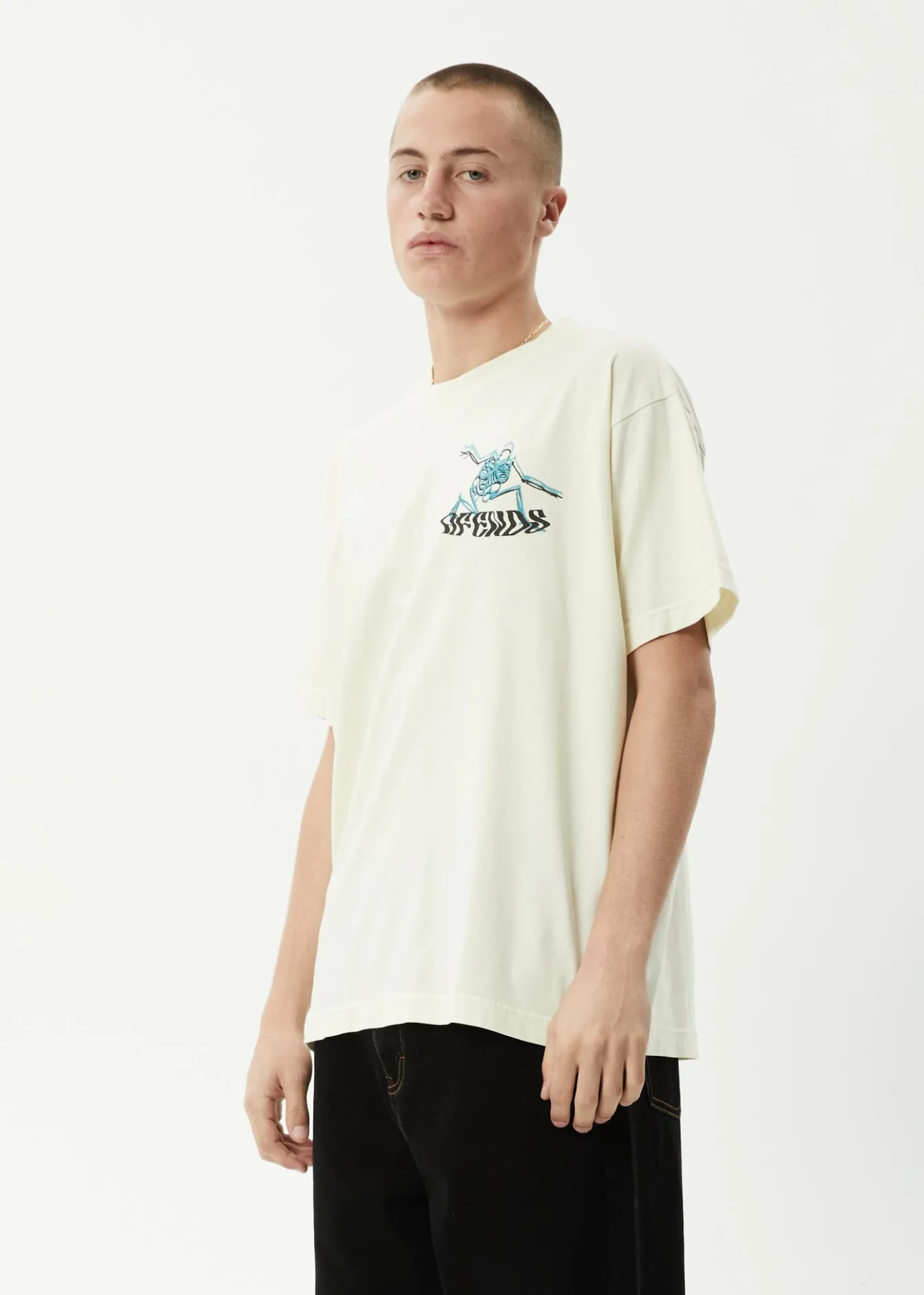 T-Shirts<Afends Smiling Assassin - Boxy Tee Limestone