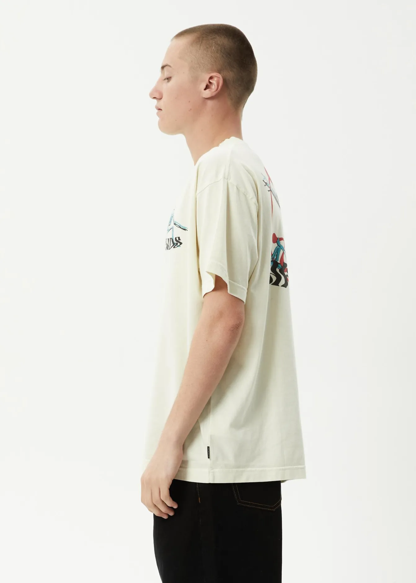 T-Shirts<Afends Smiling Assassin - Boxy Tee Limestone