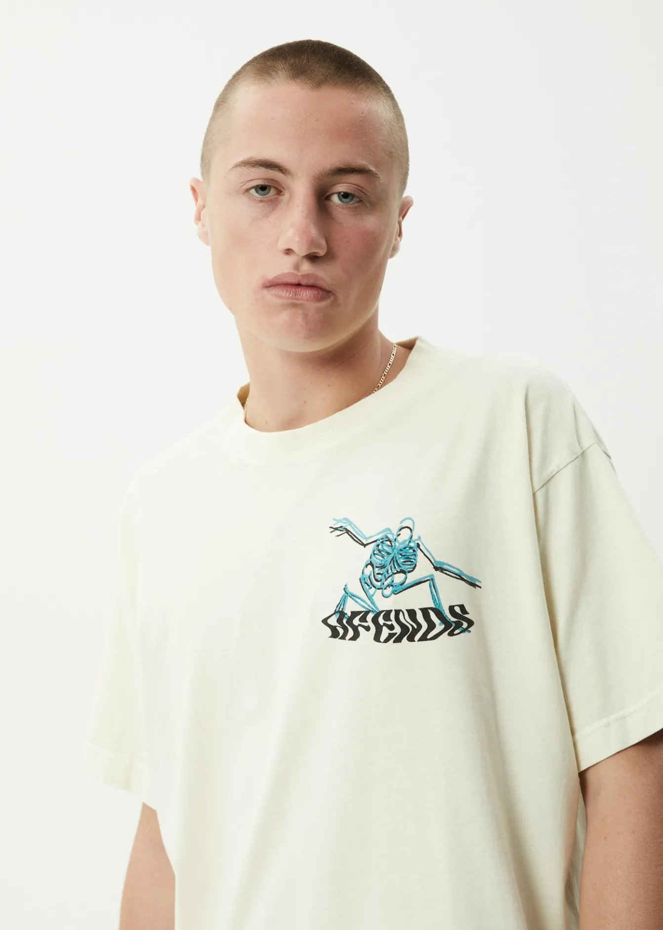 T-Shirts<Afends Smiling Assassin - Boxy Tee Limestone