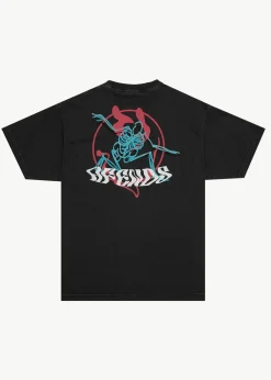 T-Shirts<Afends Smiling Assassin  - Boxy Tee Stone Black