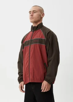 Jackets|Outerwear<Afends Spicy  - Sports Spray Jacket Burgundy
