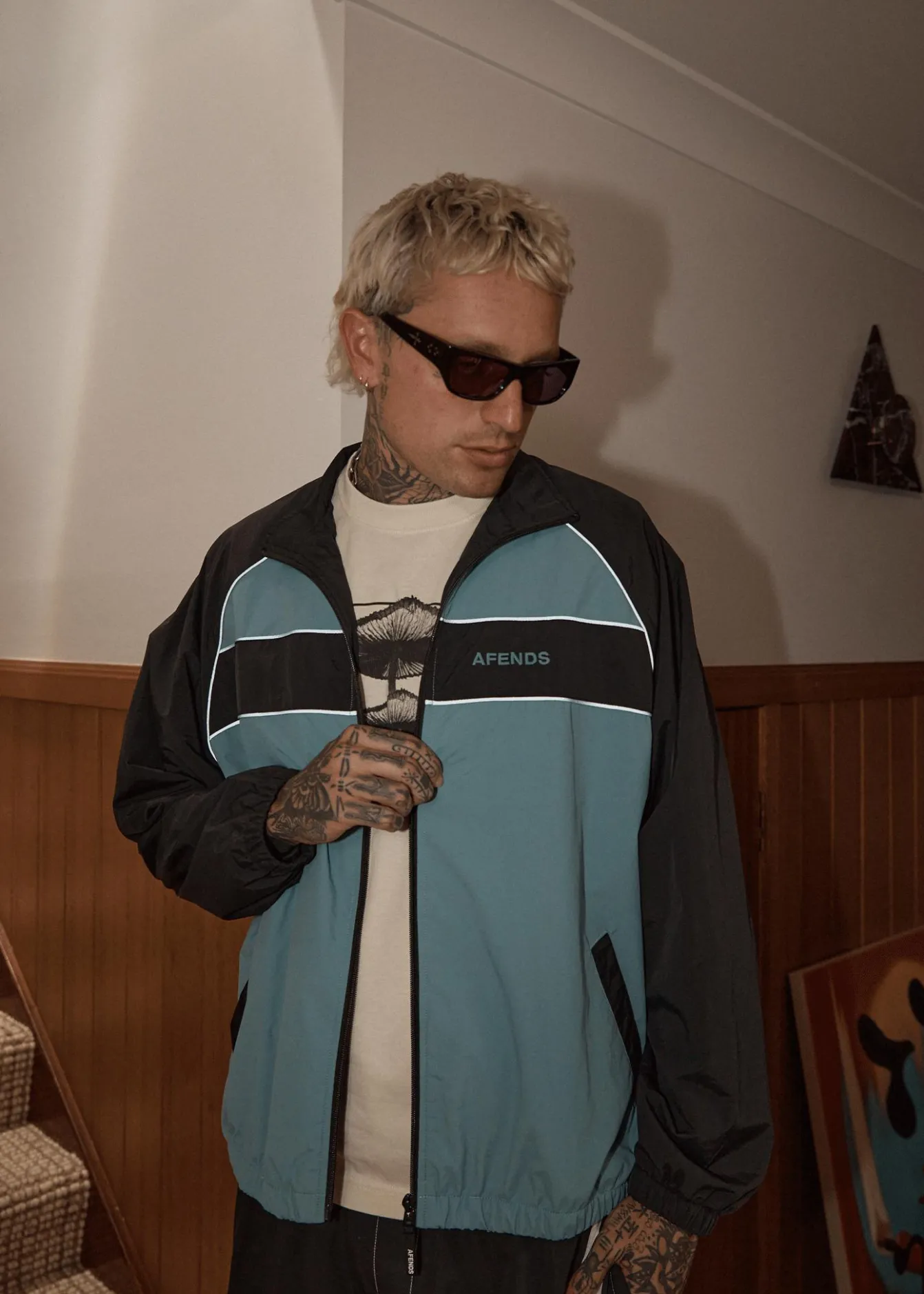 Jackets|Outerwear<Afends Spicy - Sports Spray Jacket Ocean Spray