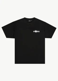T-Shirts<Afends Spiked  - Heavyweight Boxy Tee Black