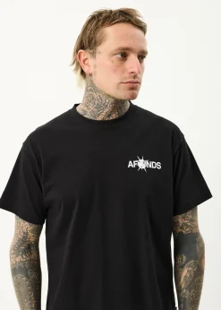 T-Shirts<Afends Spiked  - Heavyweight Boxy Tee Black