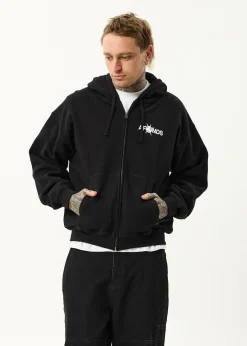 Sweaters & Hoodies<Afends Spiked  - Zip Hood Black