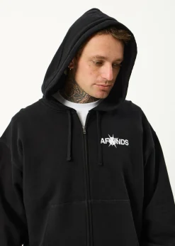Sweaters & Hoodies<Afends Spiked  - Zip Hood Black