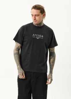 T-Shirts<Afends Spinal  - Boxy Tee Stone Black