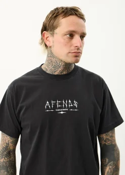 T-Shirts<Afends Spinal  - Boxy Tee Stone Black