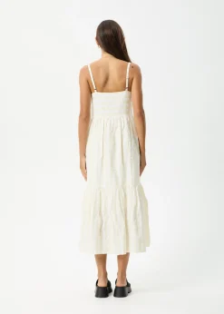 Dresses<Afends Splice  - Maxi Dress White / Lemongrass
