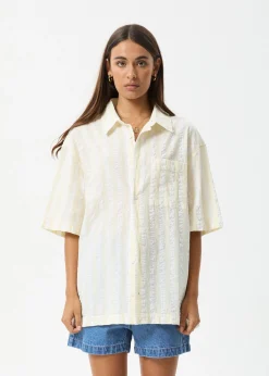 Sets & Co-Ords|Tees & Shirts<Afends Splice  - Short Sleeve Shirt White / Lemongrass