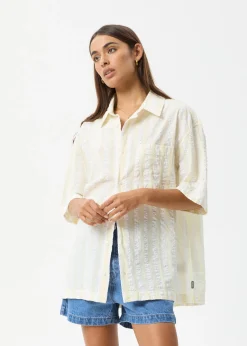 Sets & Co-Ords|Tees & Shirts<Afends Splice  - Short Sleeve Shirt White / Lemongrass