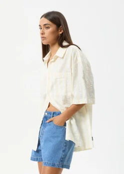 Sets & Co-Ords|Tees & Shirts<Afends Splice  - Short Sleeve Shirt White / Lemongrass