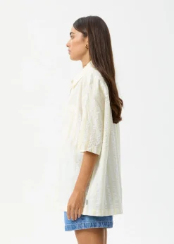 Sets & Co-Ords|Tees & Shirts<Afends Splice  - Short Sleeve Shirt White / Lemongrass