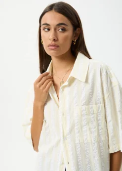 Sets & Co-Ords|Tees & Shirts<Afends Splice  - Short Sleeve Shirt White / Lemongrass
