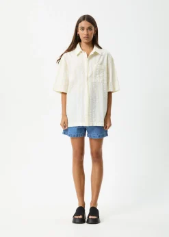 Sets & Co-Ords|Tees & Shirts<Afends Splice  - Short Sleeve Shirt White / Lemongrass