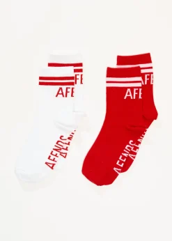 Accessories|Accessories<Afends Split  - Socks Two Pack Tomato