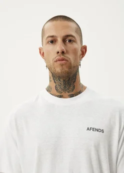T-Shirts<Afends Staple  - Boxy Tee White / Black