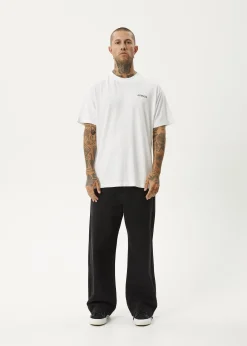 T-Shirts<Afends Staple  - Boxy Tee White / Black