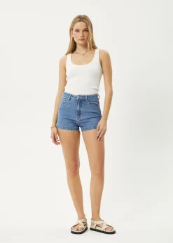 Shorts|Essentials<Afends Studio  - Denim Short Worn Blue