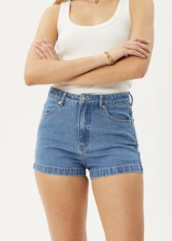 Shorts|Essentials<Afends Studio  - Denim Short Worn Blue